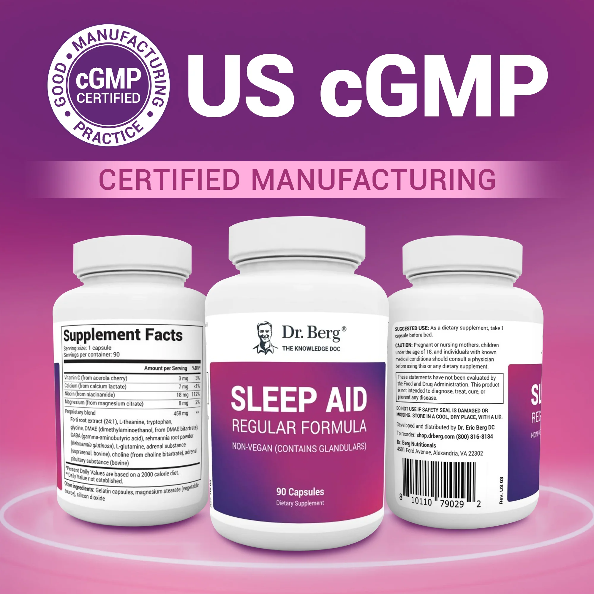 Sleep Aid Regular Formula – 90 Capsules - Image 7